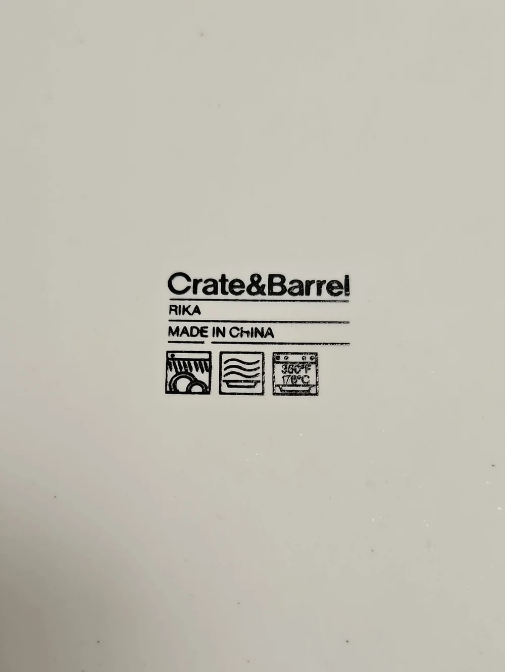 Crate&Barrel white round